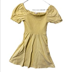 light yellow skater dress